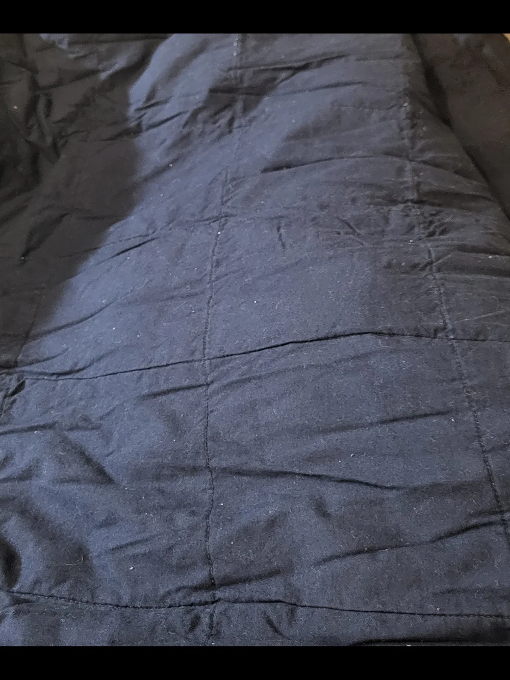 Quince European King/ Cal King Linen Navy Box Quilt Good Condition
